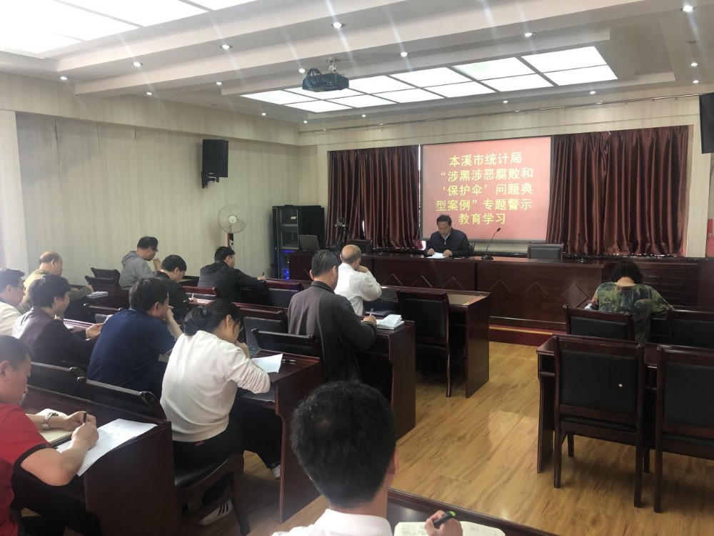 本溪市统计局“涉黑涉恶腐败和‘保护伞’问题典型案例”专题警示教育学习